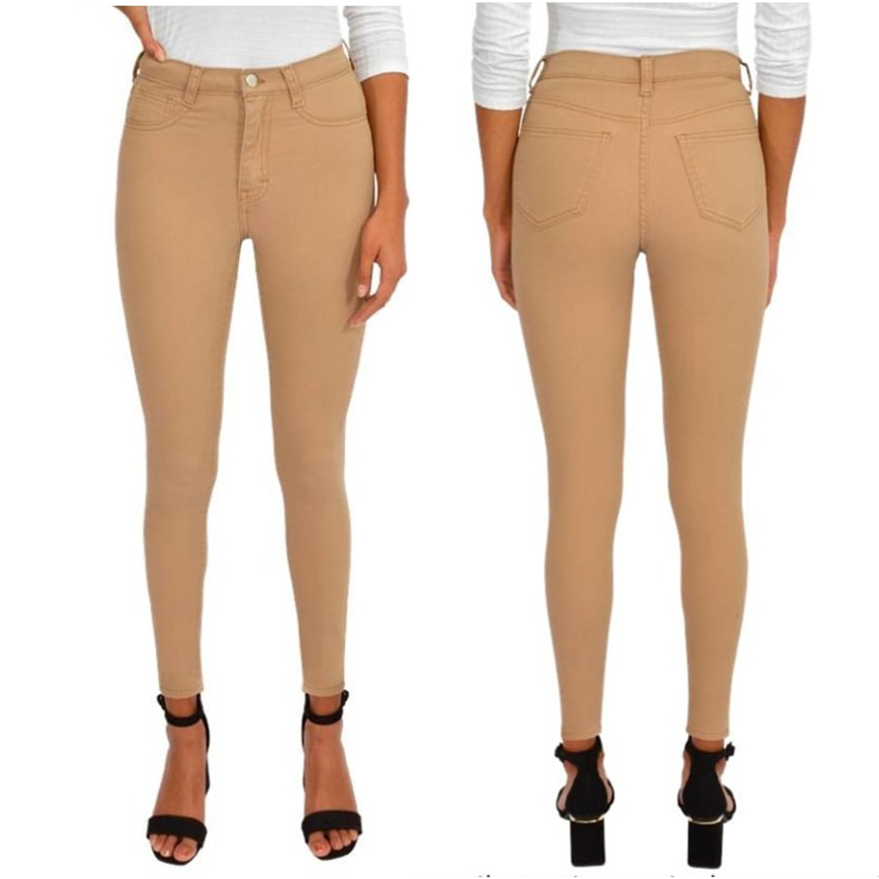 Pantalón gabardina beige